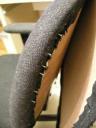 Broken office chair close view